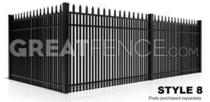 GreatFence.com Aluminum Fence Panel Style 8