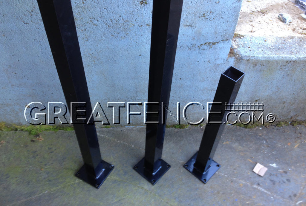 3 posts with welded plate