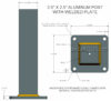 DIAGRAM: Welded Plate for 2.5 inch post