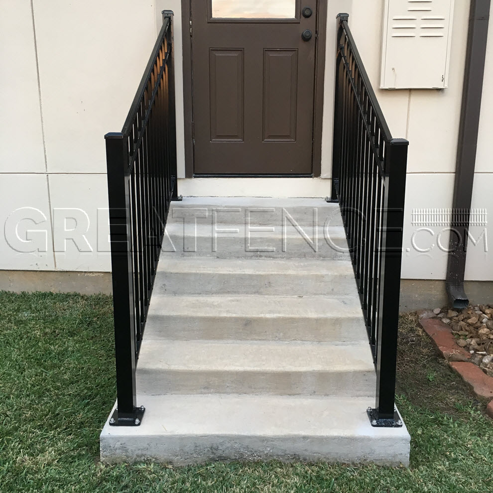 Aluminum Fence on Stairs