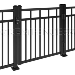 Deck Railing Aluminum Gate | Style 3 NO Spears (framed and welded)