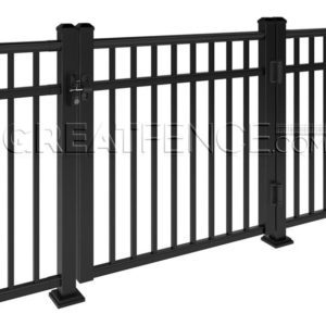 Deck Railing Aluminum Gate | Style 9 (framed and welded)
