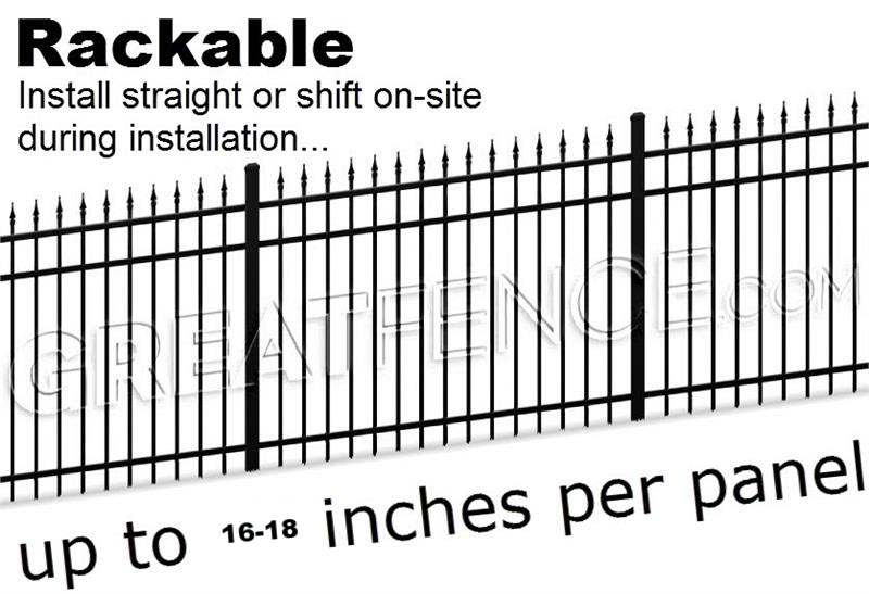 Style 1 - Rackable Aluminum Fence Panel
